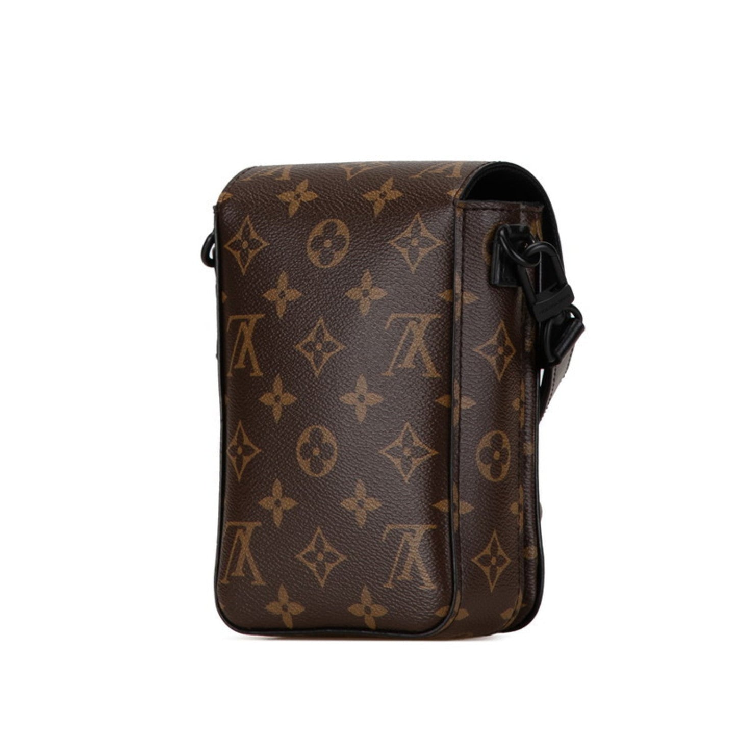 Louis Vuitton Black Brown Pvc Leather Shoulder Bag