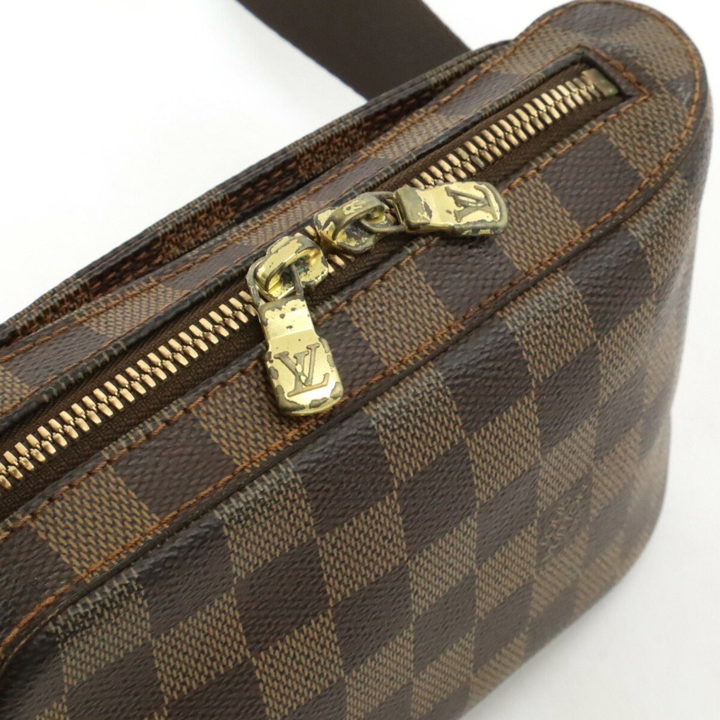 Louis Vuitton Brown Damier Canvas Pvc Shoulder Bag Sling Bag