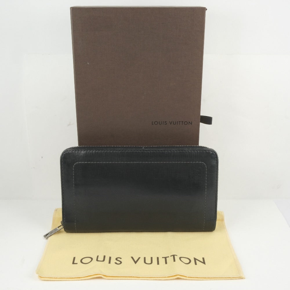 Louis Vuitton Zippy Organizer Black Leather Wallet