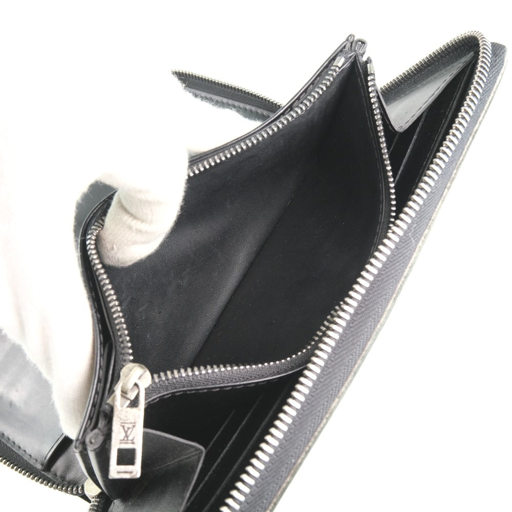 Louis Vuitton Zippy Organizer Black Leather Wallet