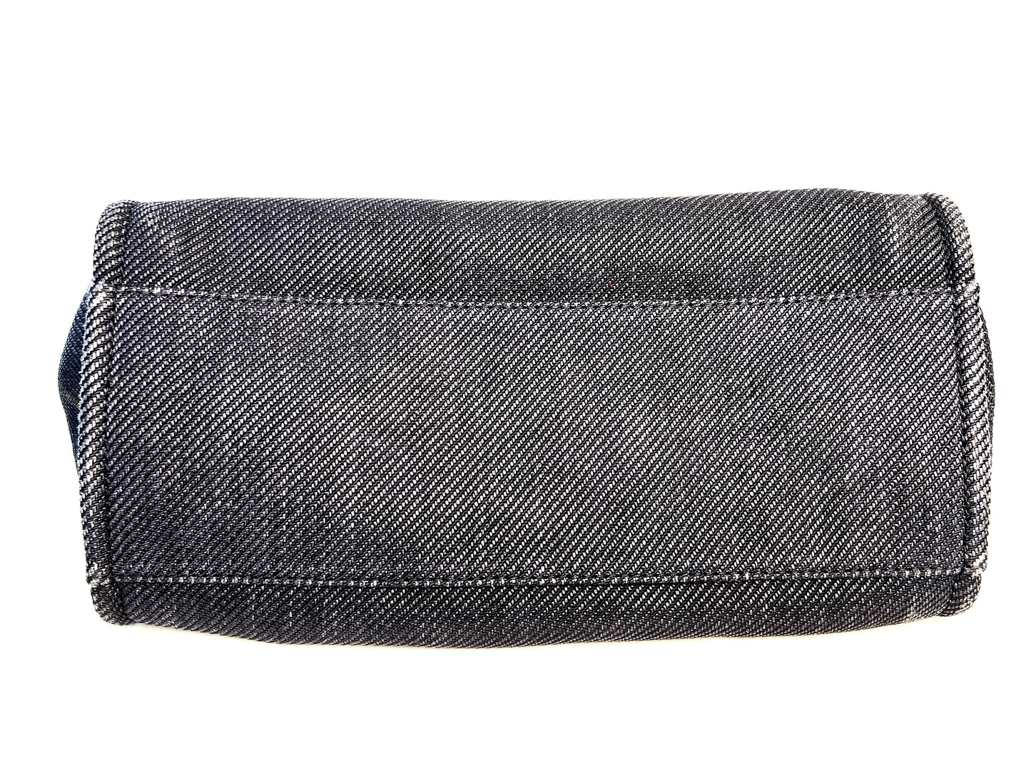 Chanel Deauville Medium Tote Navy Blue Denim Shopping Bag - Preloved