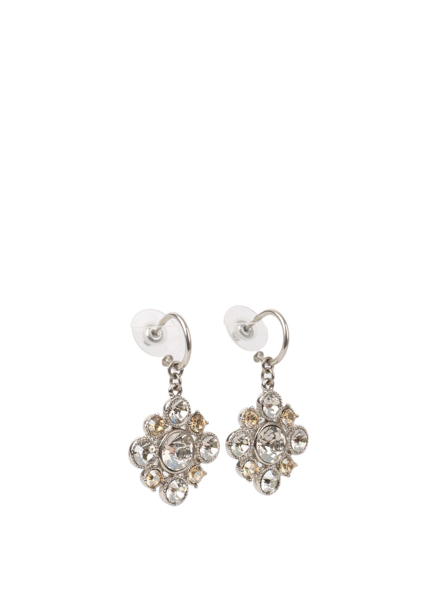 Chanel Floral Crystal Drop Earring.