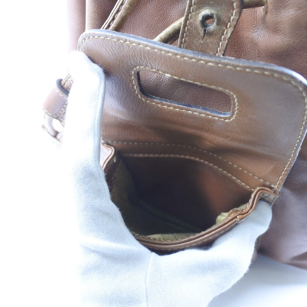 Gucci Bamboo Brown Pony-Style Calfskin Backpack Bag
