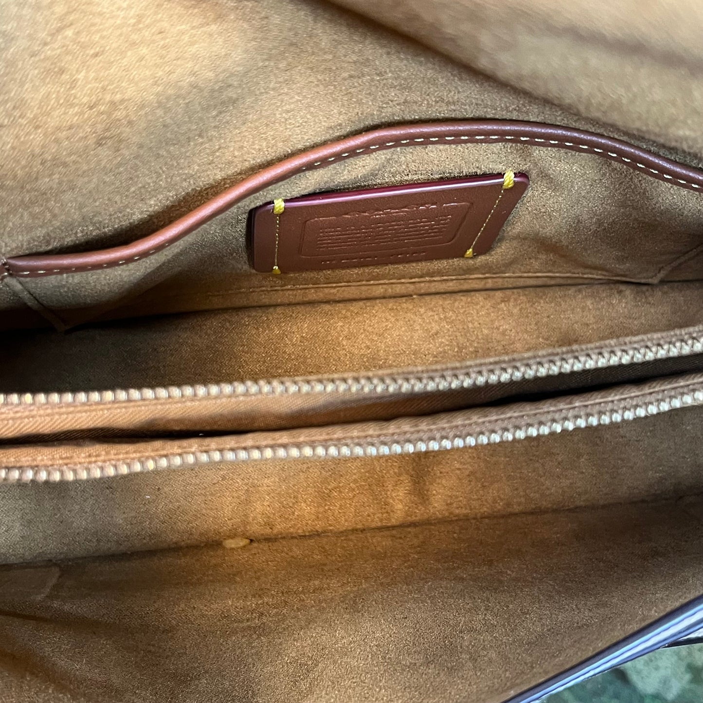 COACH Tabby 26 Ivory Taupe Colorblock Pebble Leather Shoulder Bag