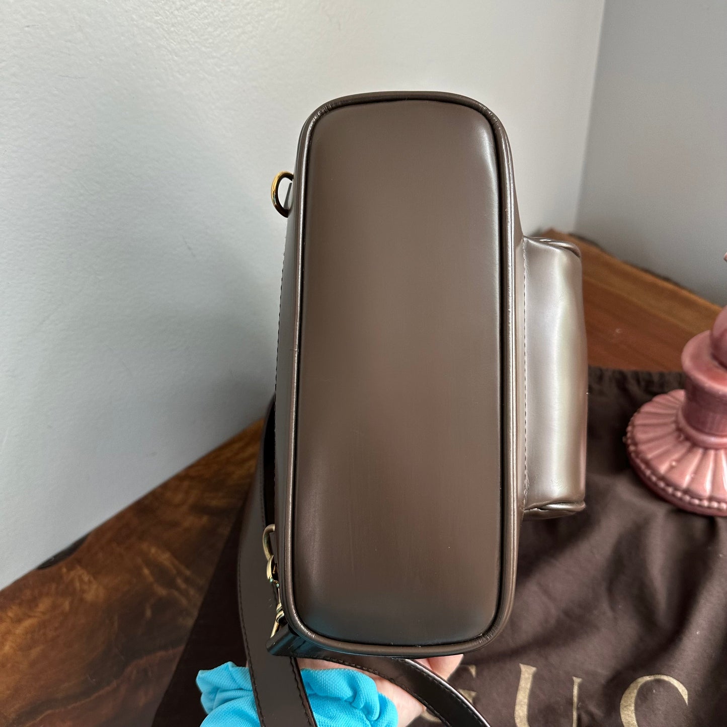 The Loon -Orvis bags Gucci Sling/Backpack in Brown Patent Leather