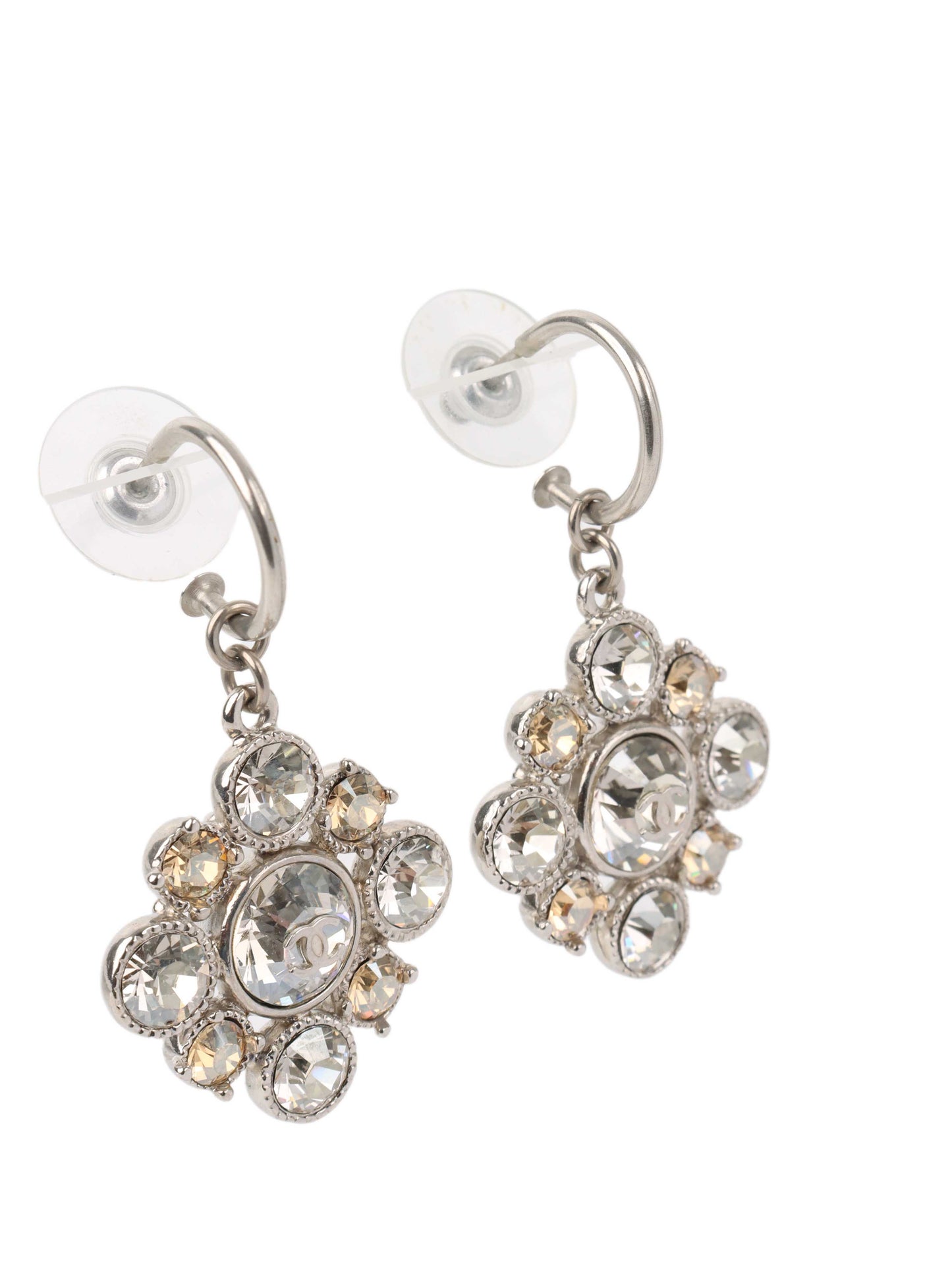 Chanel Floral Crystal Drop Earring.