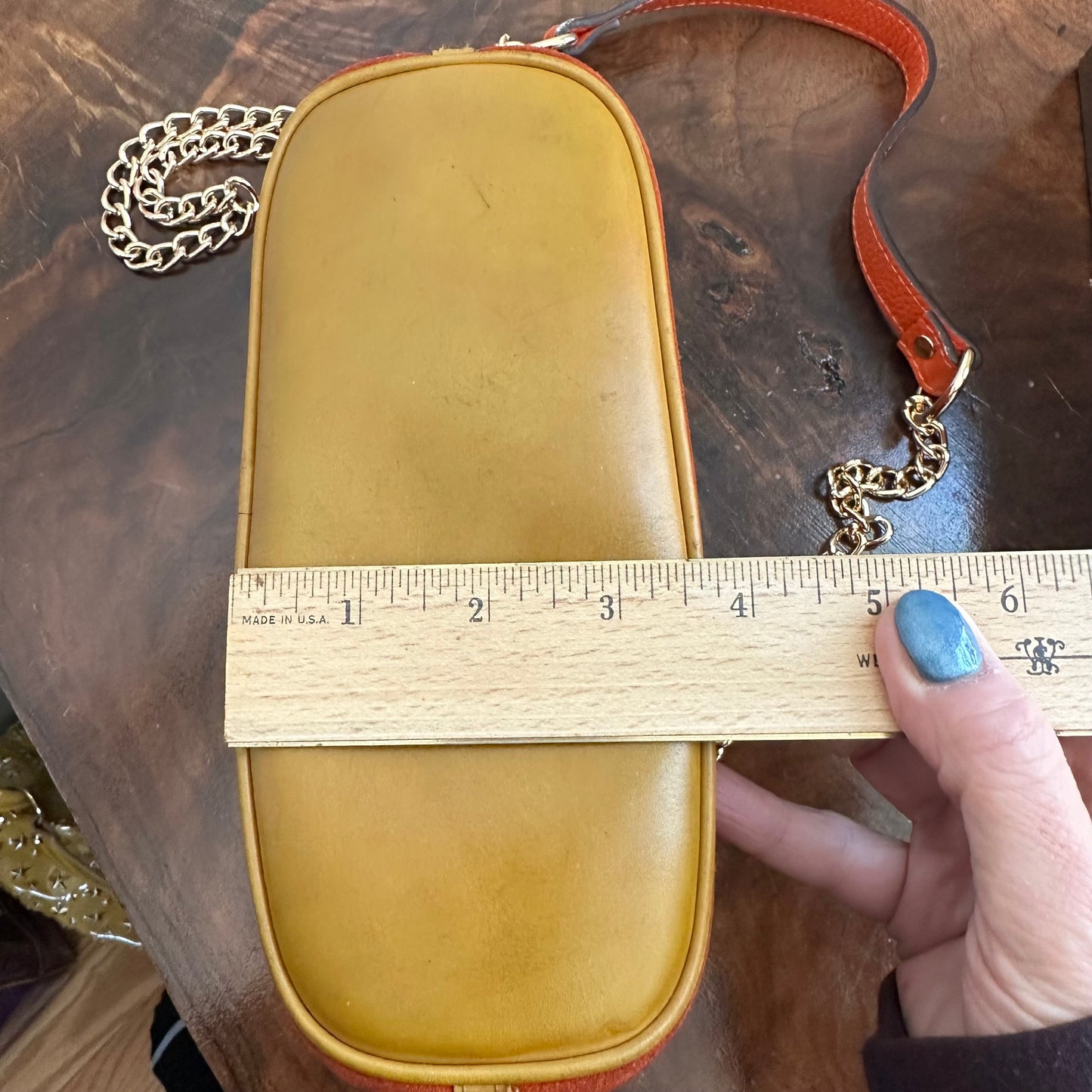 The Junco Crossbody - Orvis bags Suede GG in Rust Orange