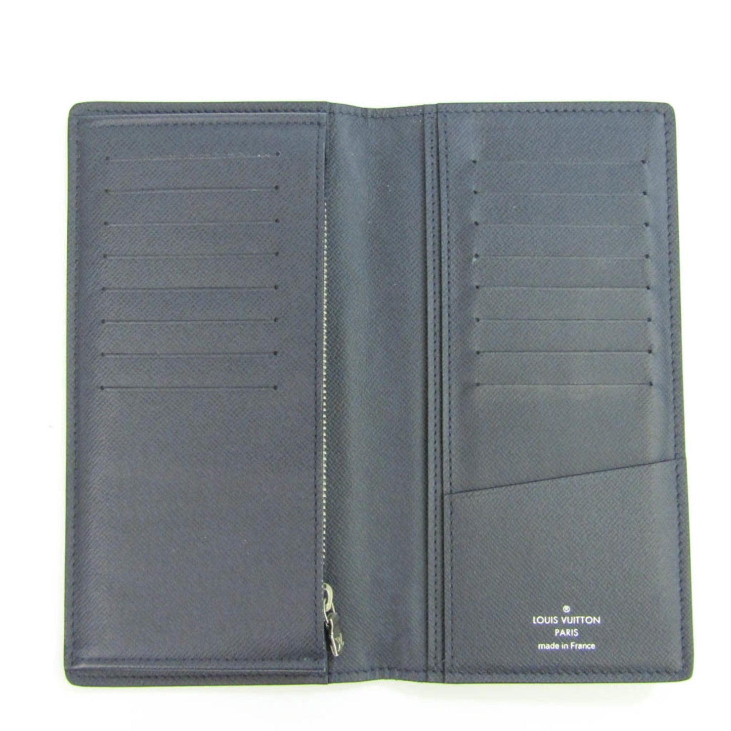 Louis Vuitton Portefeuille Brazza Navy Leather Wallet