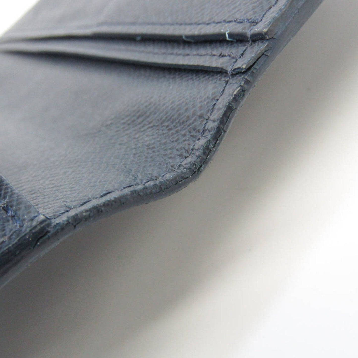 Louis Vuitton Portefeuille Brazza Navy Leather Wallet