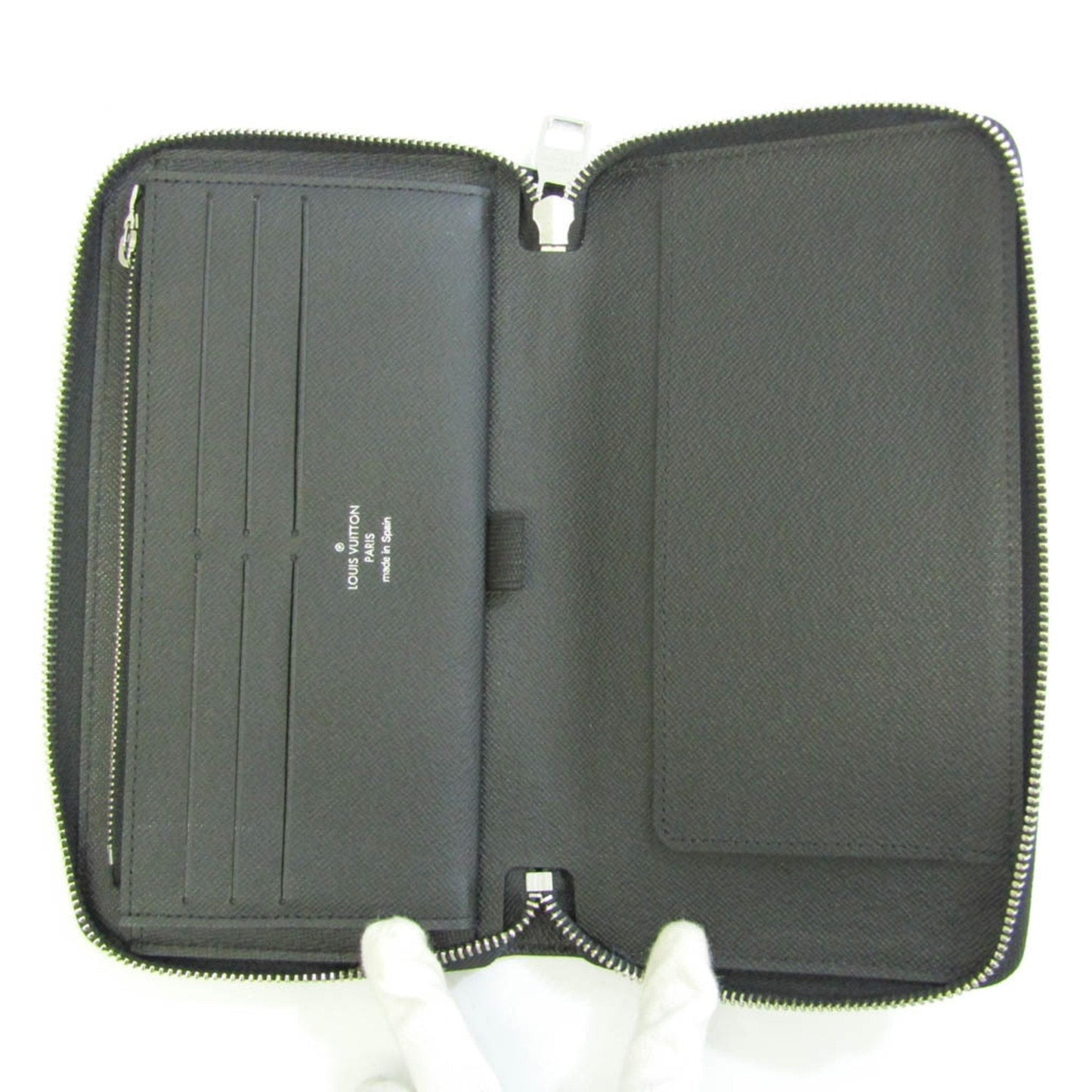 Louis Vuitton Zippy Organizer Black Leather Wallet