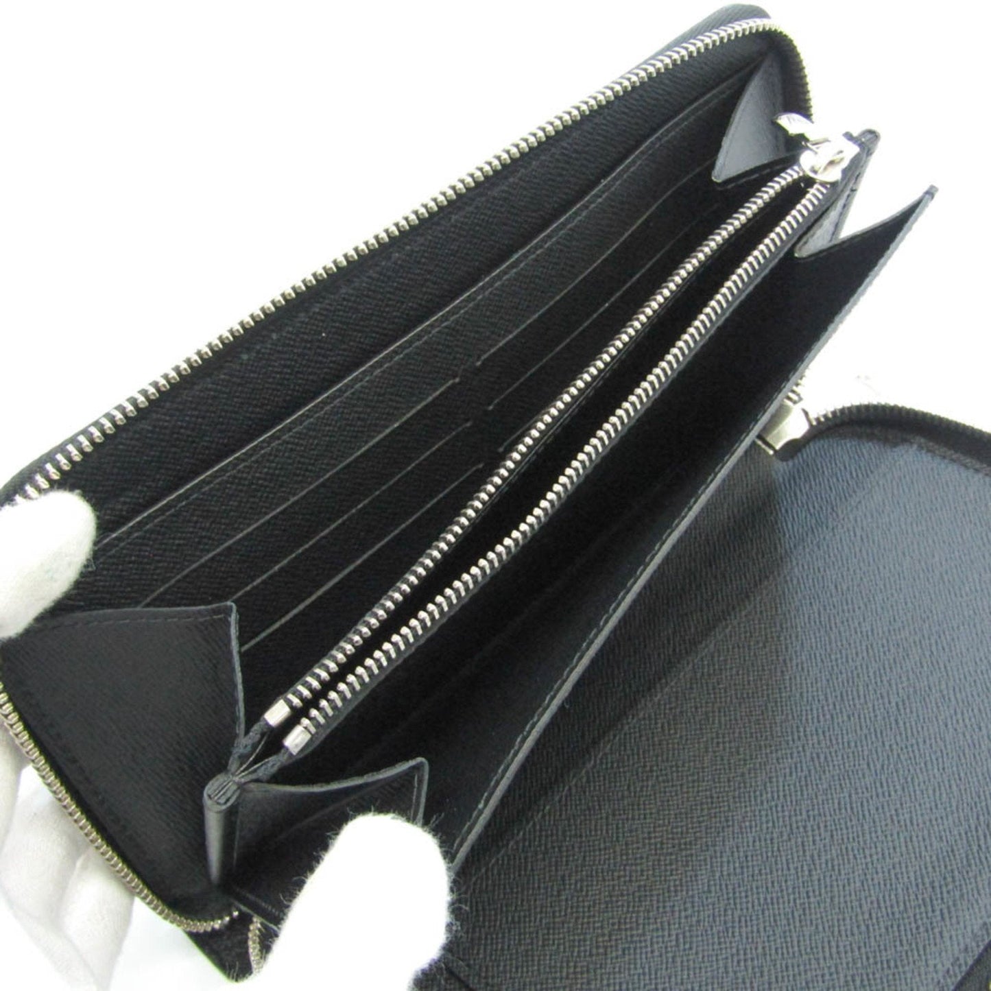 Louis Vuitton Zippy Organizer Black Leather Wallet