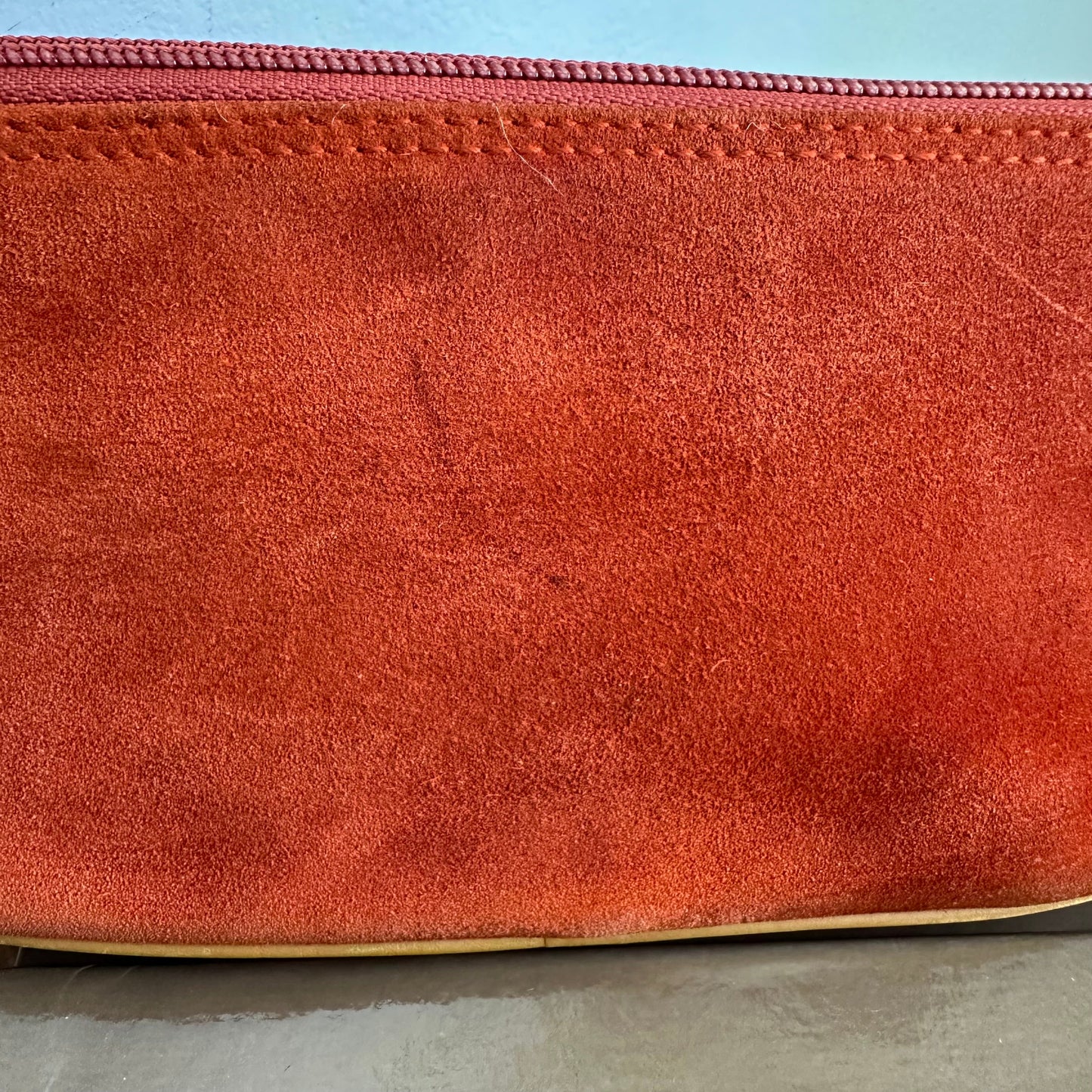 The Junco Crossbody - Orvis bags Suede GG in Rust Orange