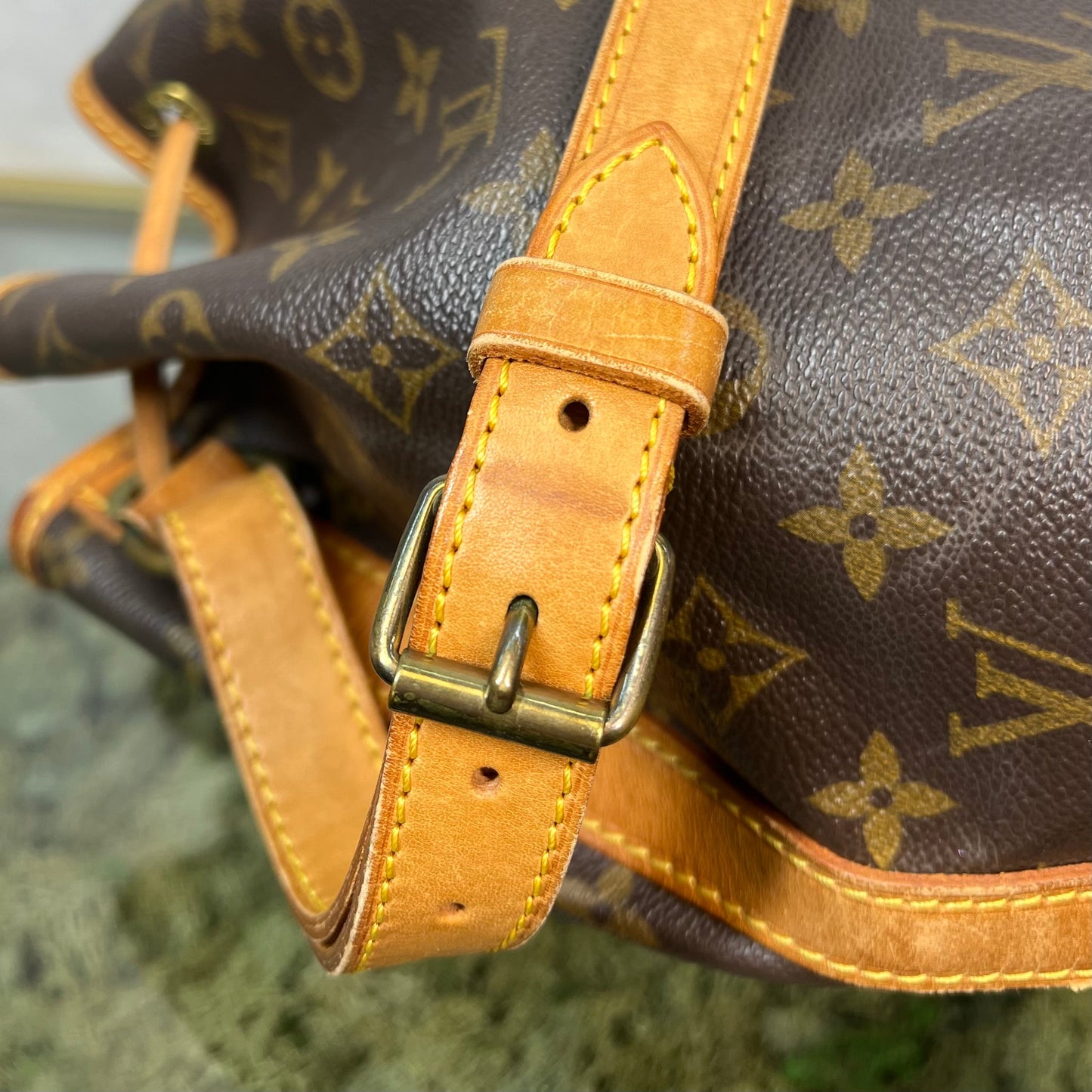 LOUIS VUITTON Vintage Noe Brown Monogram Canvas Bucket Bag