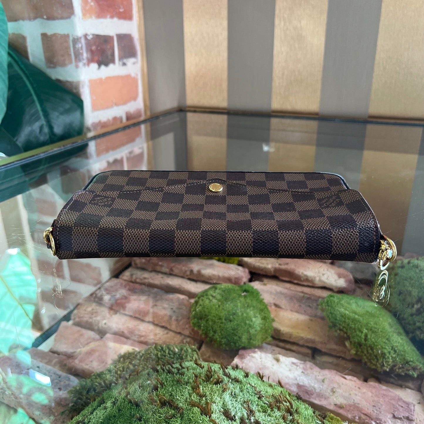 LOUIS VUITTON Felicie Pochette Damier Ebene Shoulder Bag