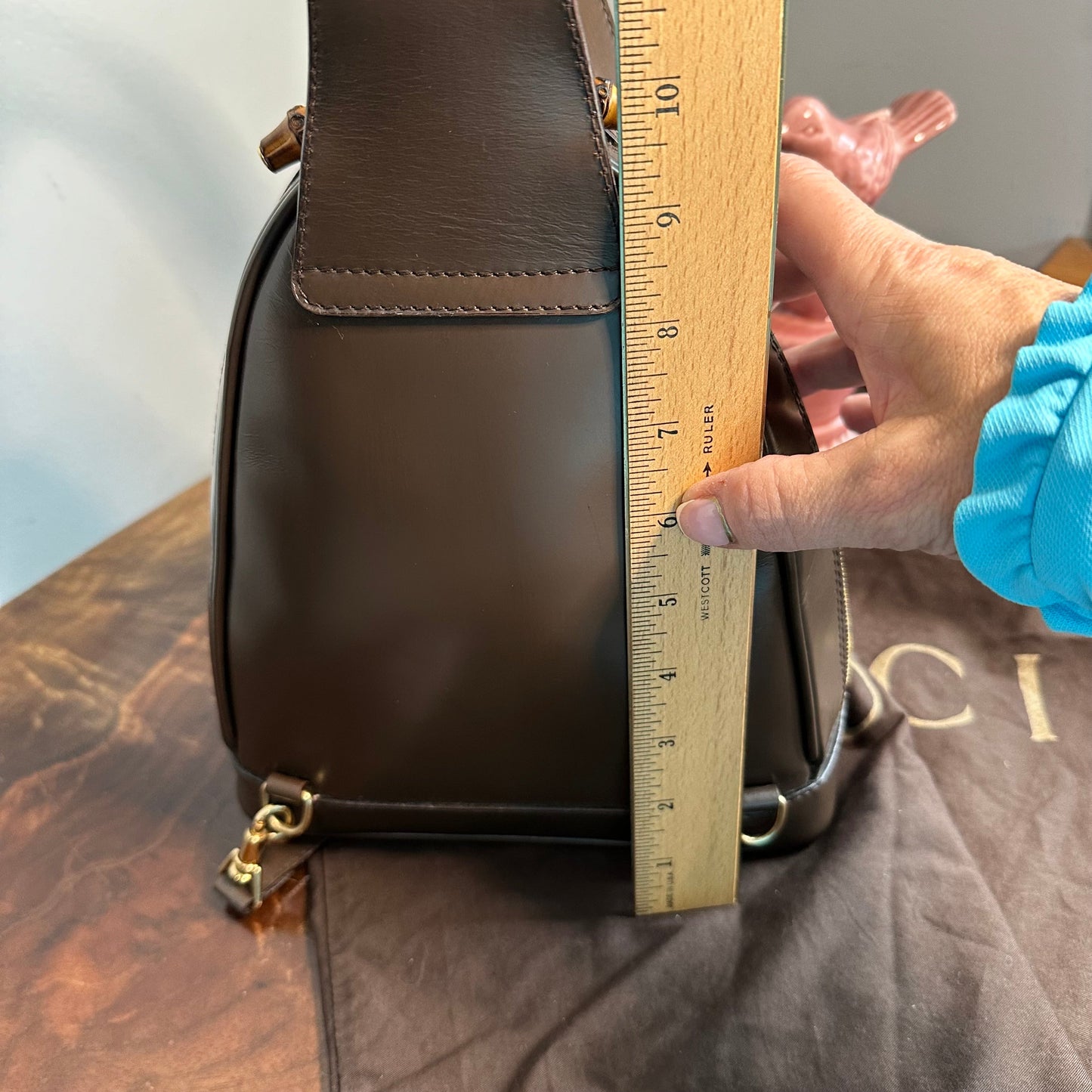 The Loon -Orvis bags Gucci Sling/Backpack in Brown Patent Leather
