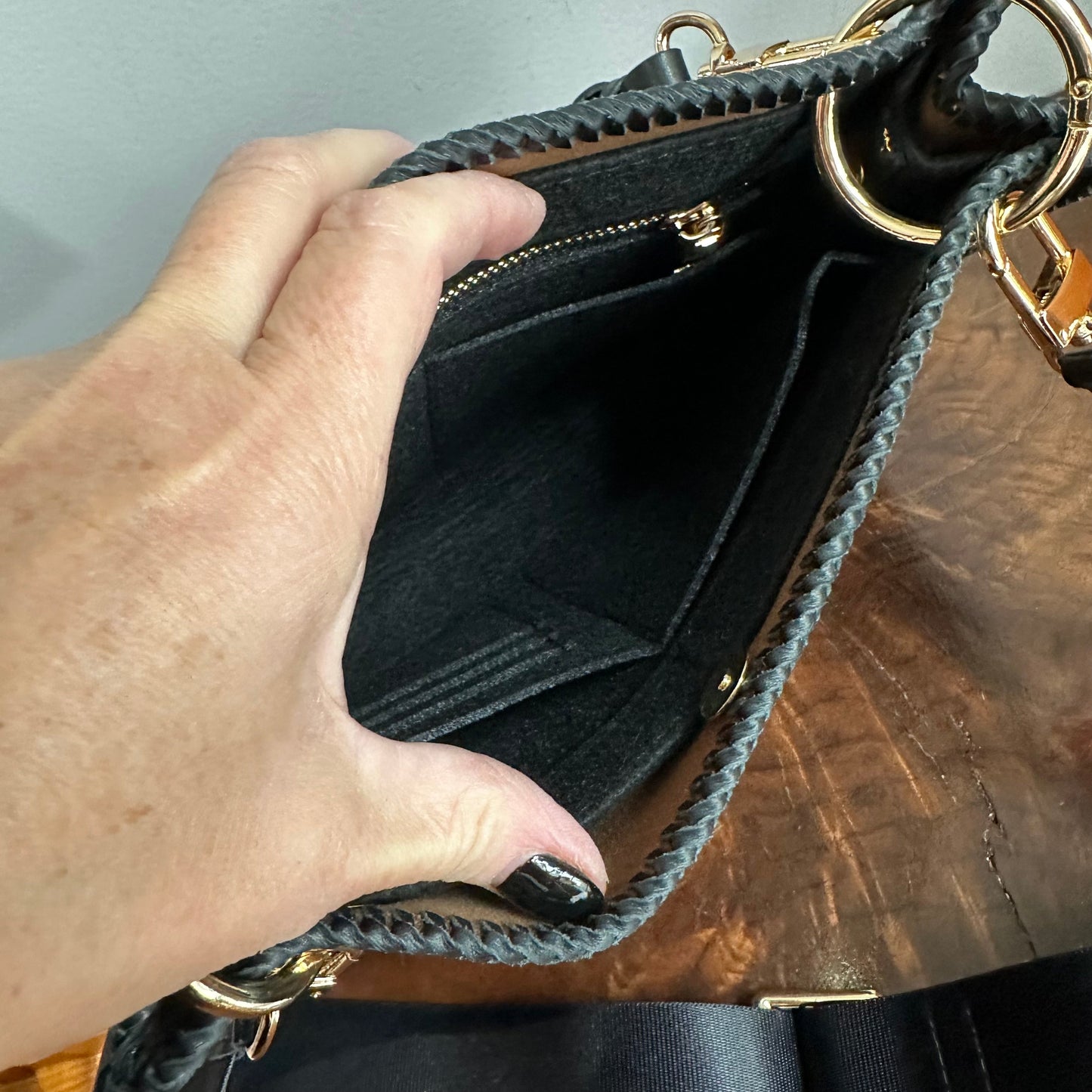 The Swan Crossbody -Orvis bags Damier in Black