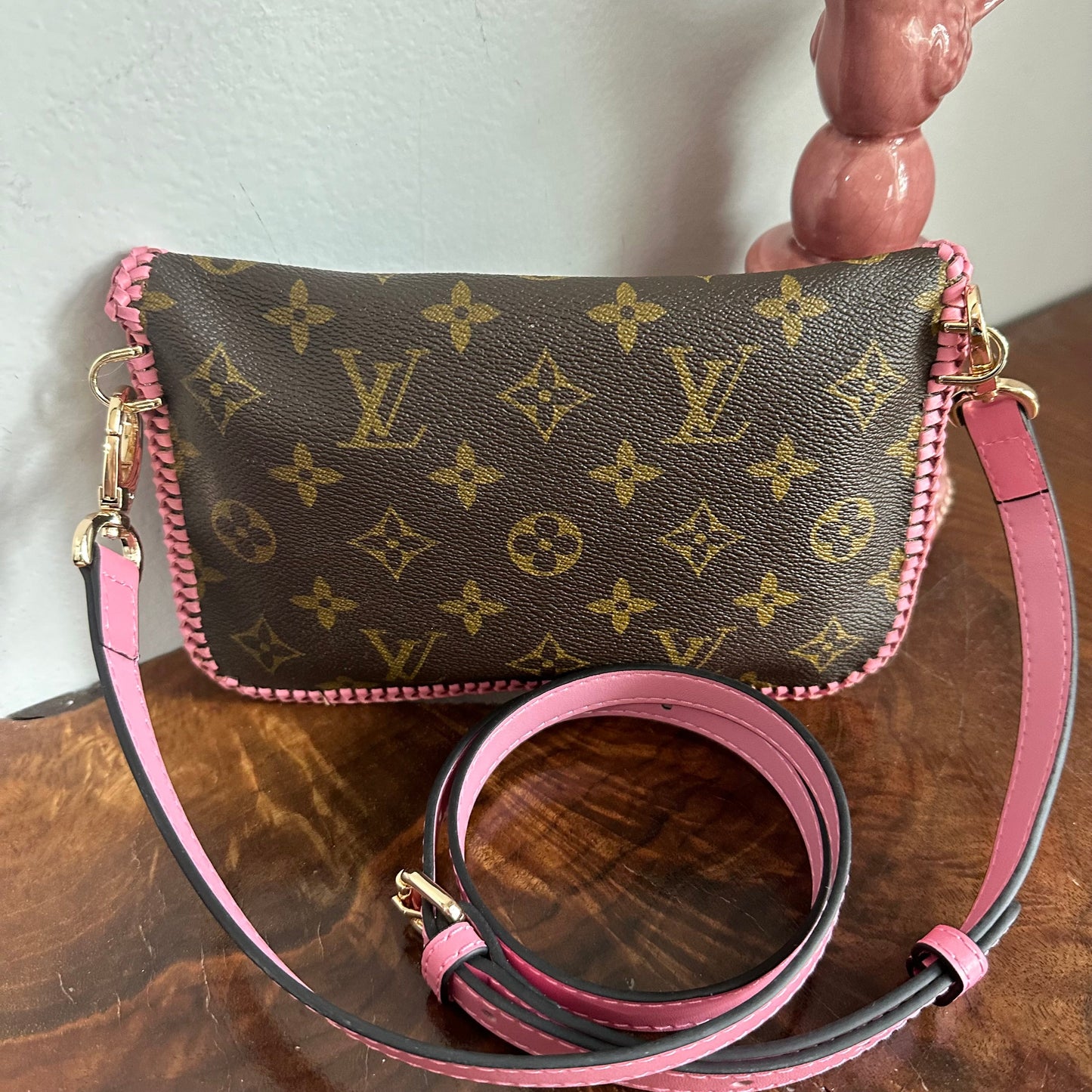 The Falcon - Monogram Crossbody in Pink