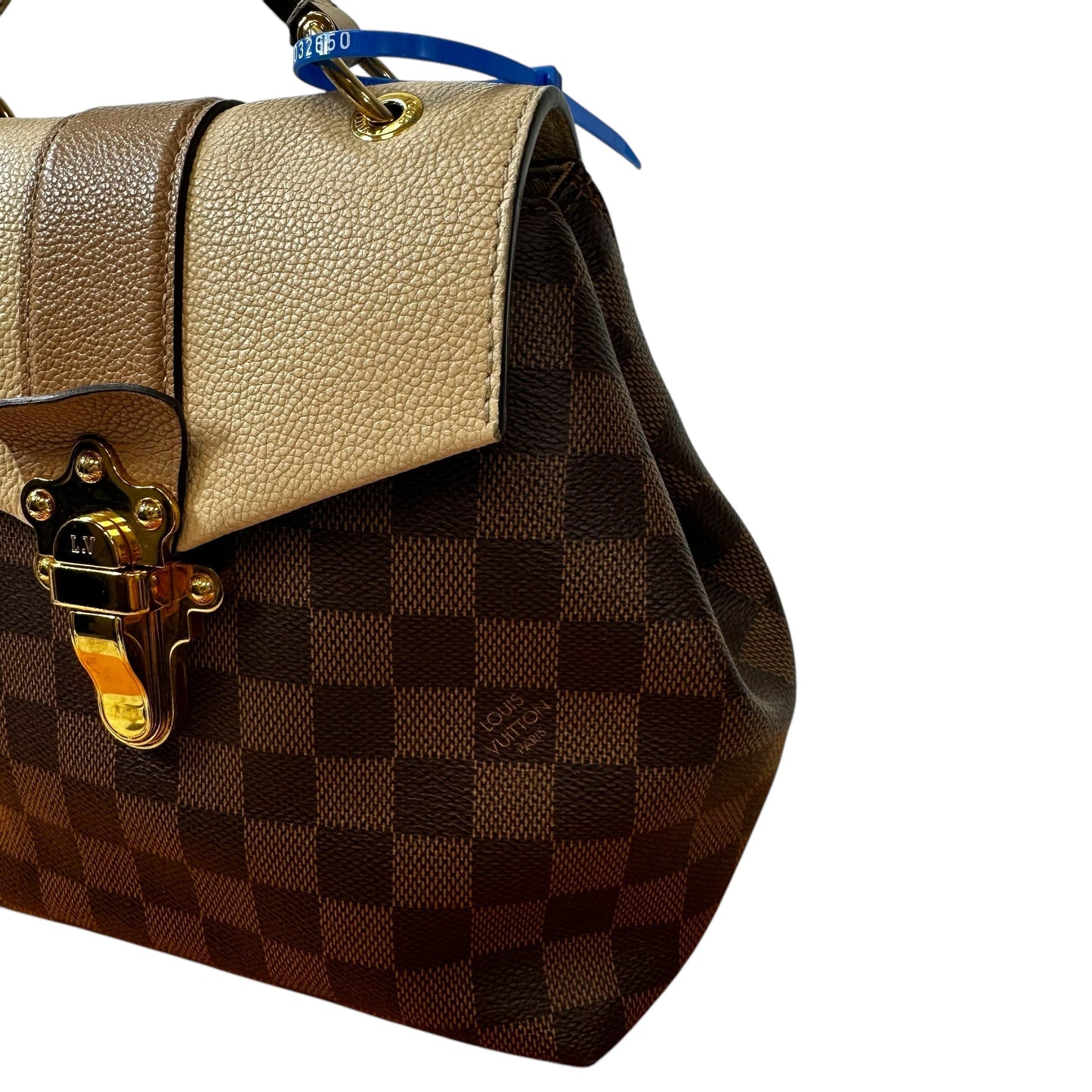 Damier Ebene Clapton Backpack Luxury Designer By Louis Vuitton, Size: Small