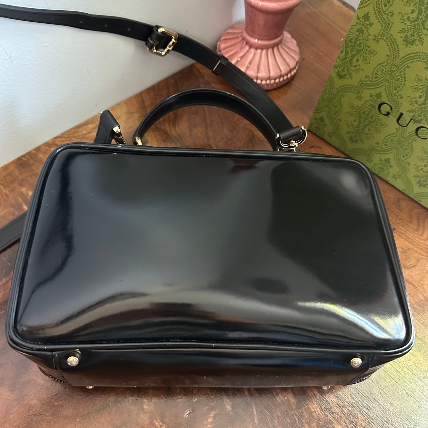 The Junco Crossbody/Clutch - Larger Orvis bags Gucci Bamboo Cosmetic Bag in Black Leather (Vertical)