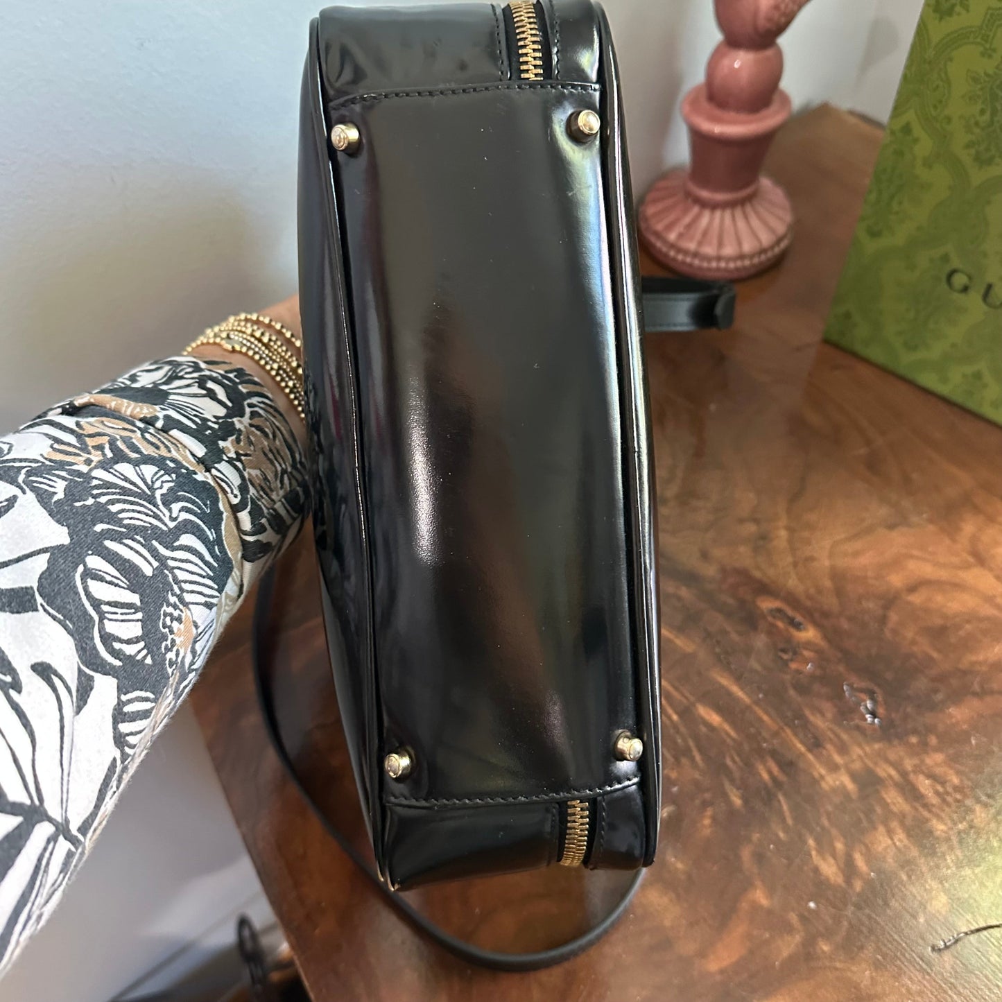 The Junco Crossbody/Clutch - Larger Orvis bags Gucci Bamboo Cosmetic Bag in Black Leather (Vertical)