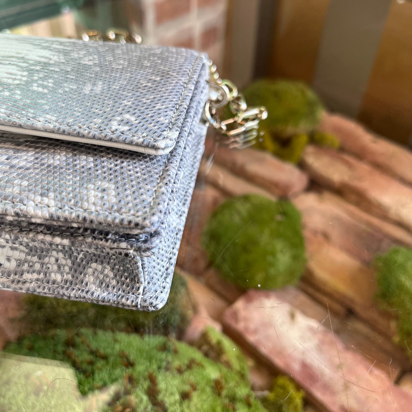 DIOR Or My Dior Mini Lizard Embossed Shoulder Bag
