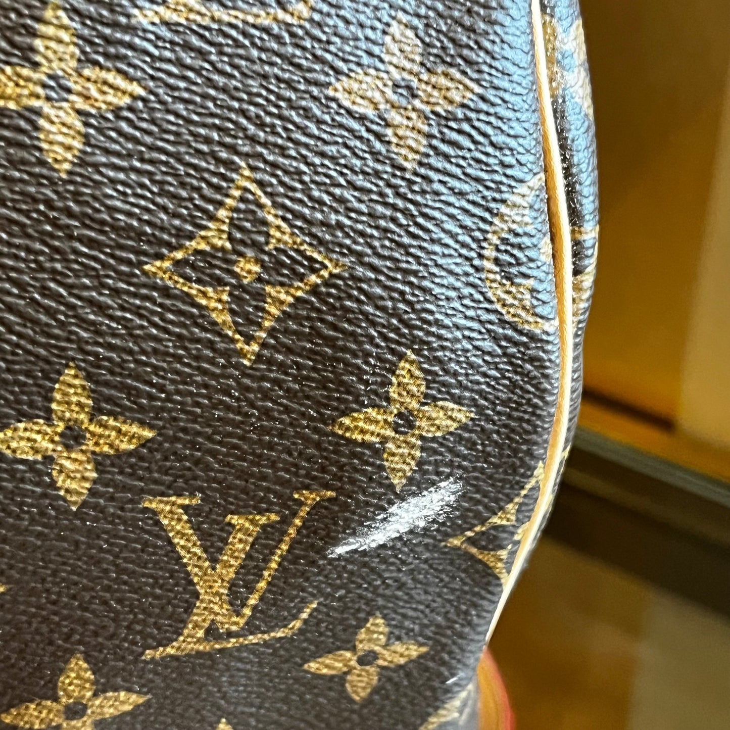 LOUIS VUITTON Keepall Bandouliere 55 Brown Monogram Canvas Duffle Bag