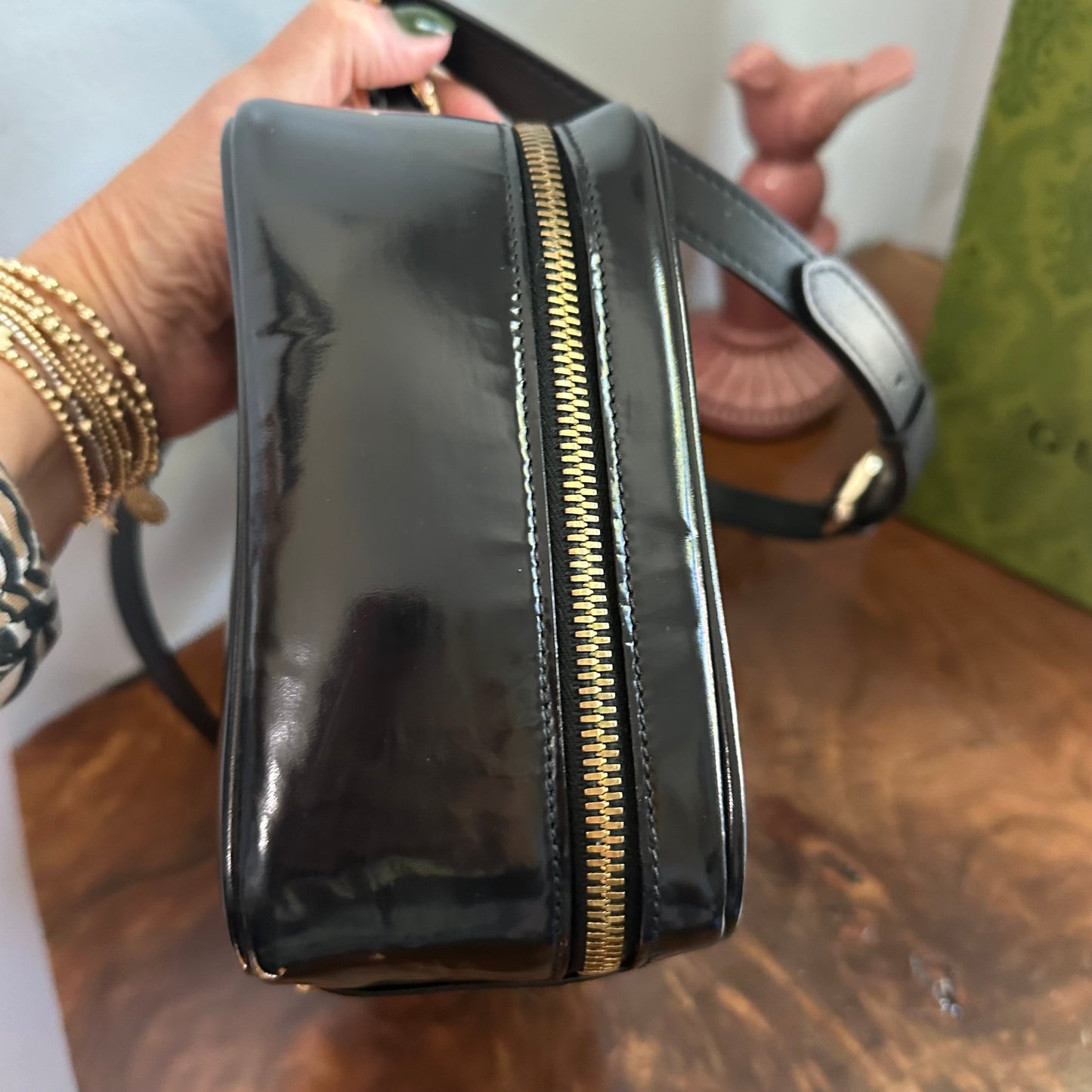 The Junco Crossbody/Clutch - Larger Orvis bags Gucci Bamboo Cosmetic Bag in Black Leather (Vertical)