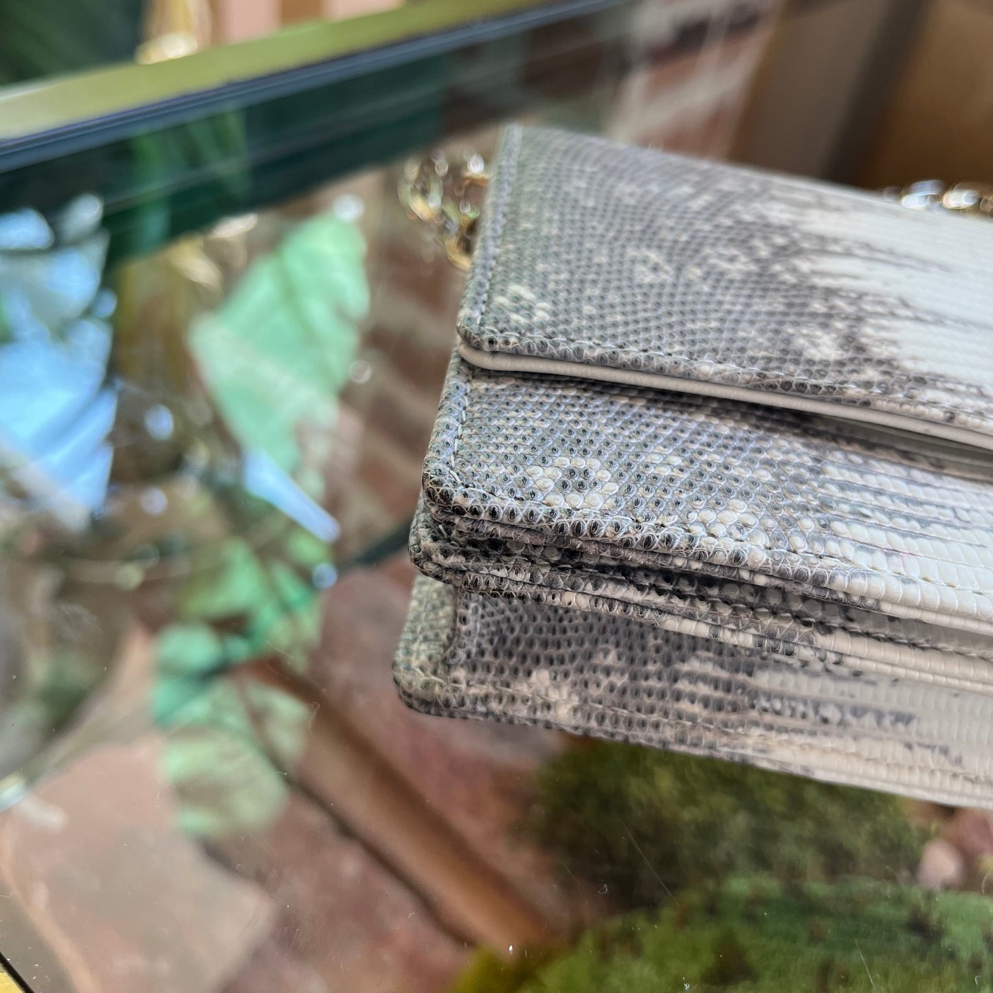 DIOR Or My Dior Mini Lizard Embossed Shoulder Bag