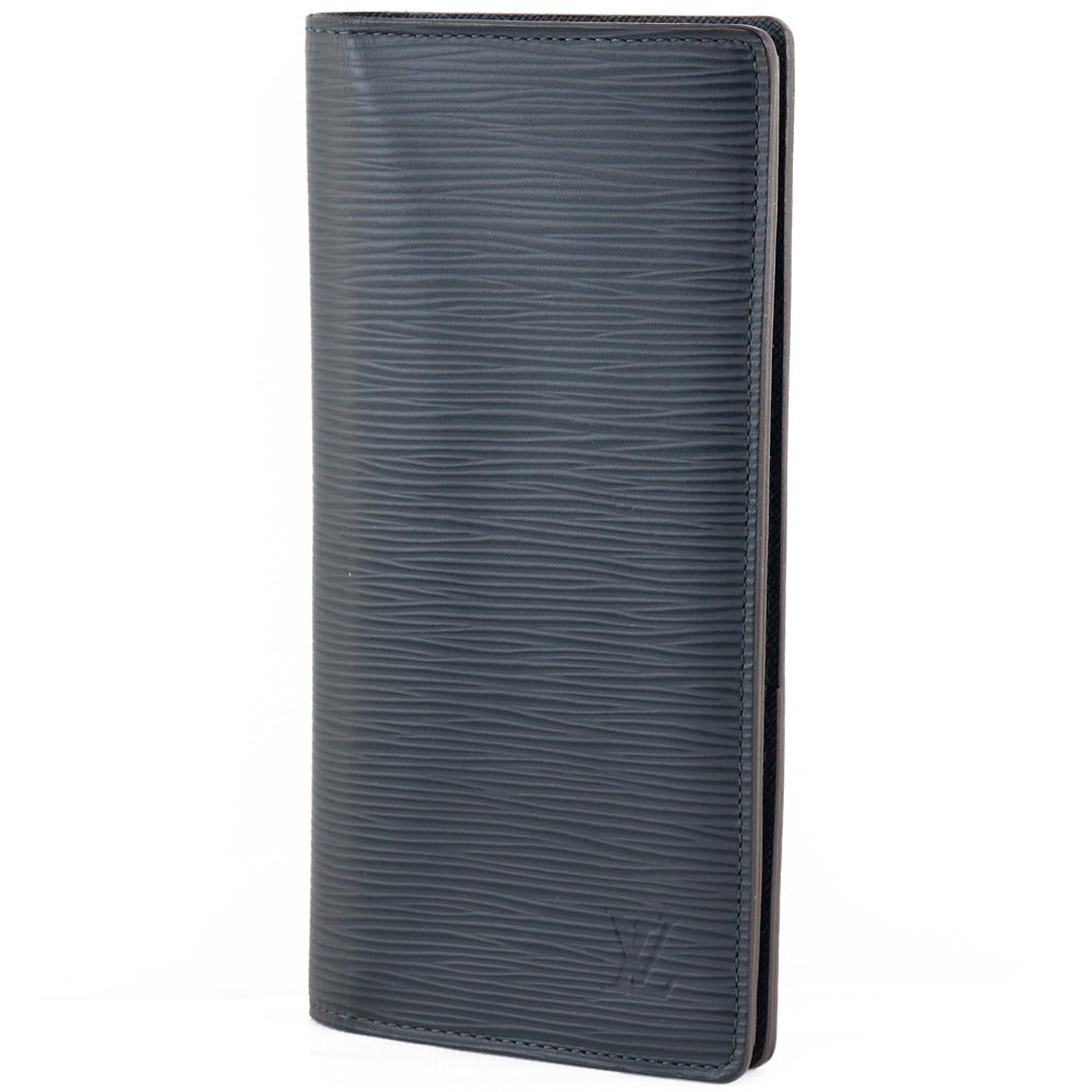 Louis Vuitton Brazza Navy Leather Wallet