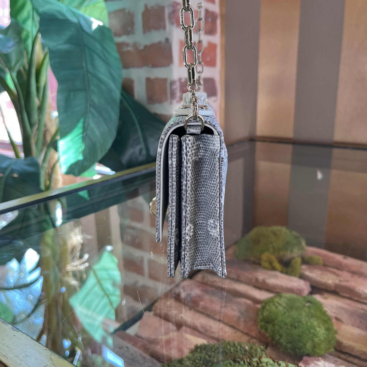 DIOR Or My Dior Mini Lizard Embossed Shoulder Bag