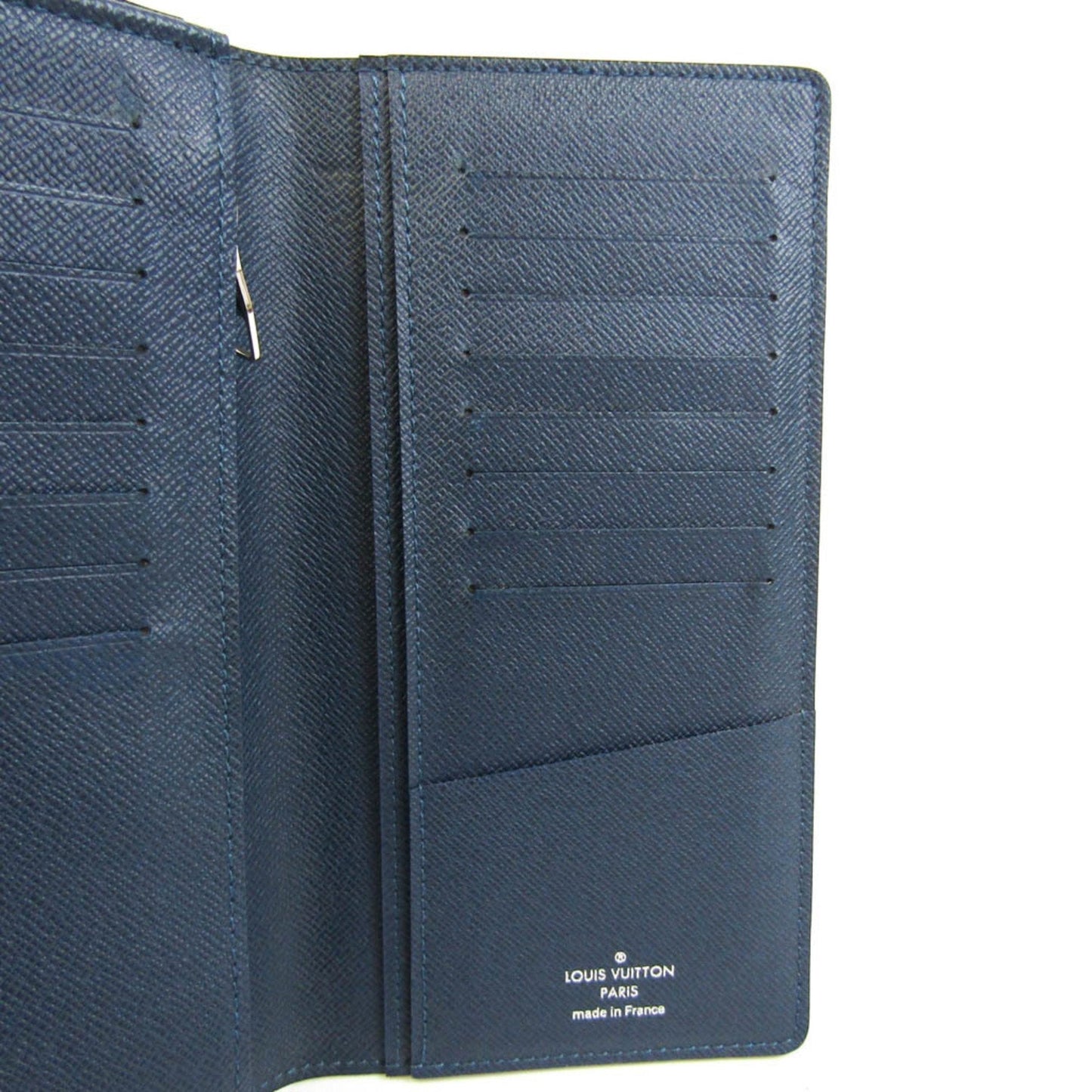 Louis Vuitton Portefeuille Brazza Navy Leather Wallet