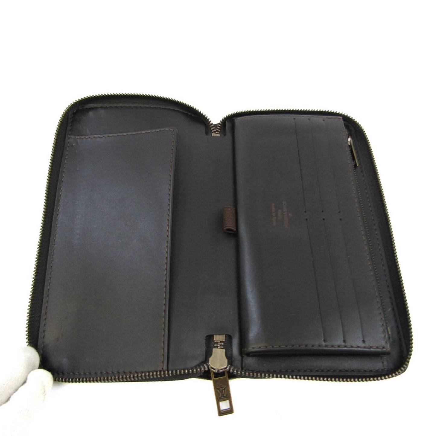 Louis Vuitton Zippy Organizer Brown Leather Wallet