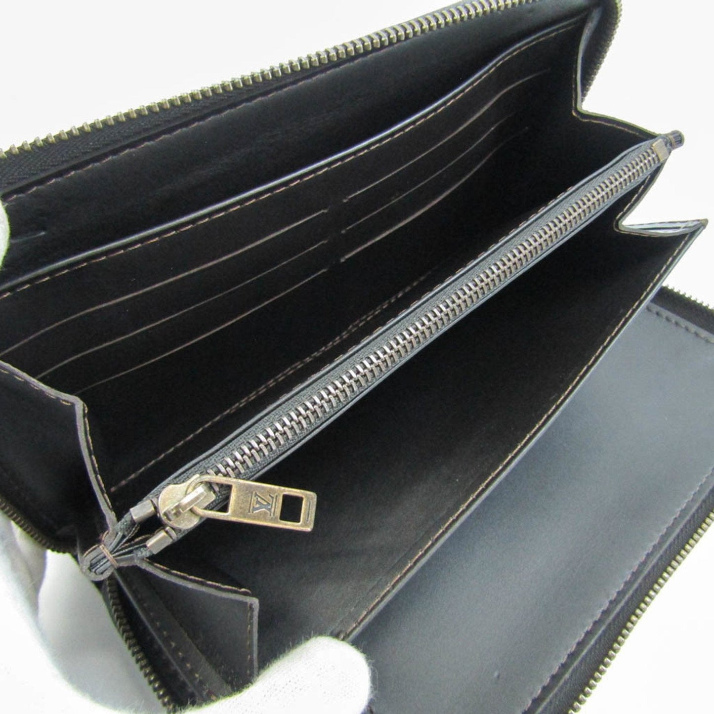 Louis Vuitton Zippy Organizer Brown Leather Wallet