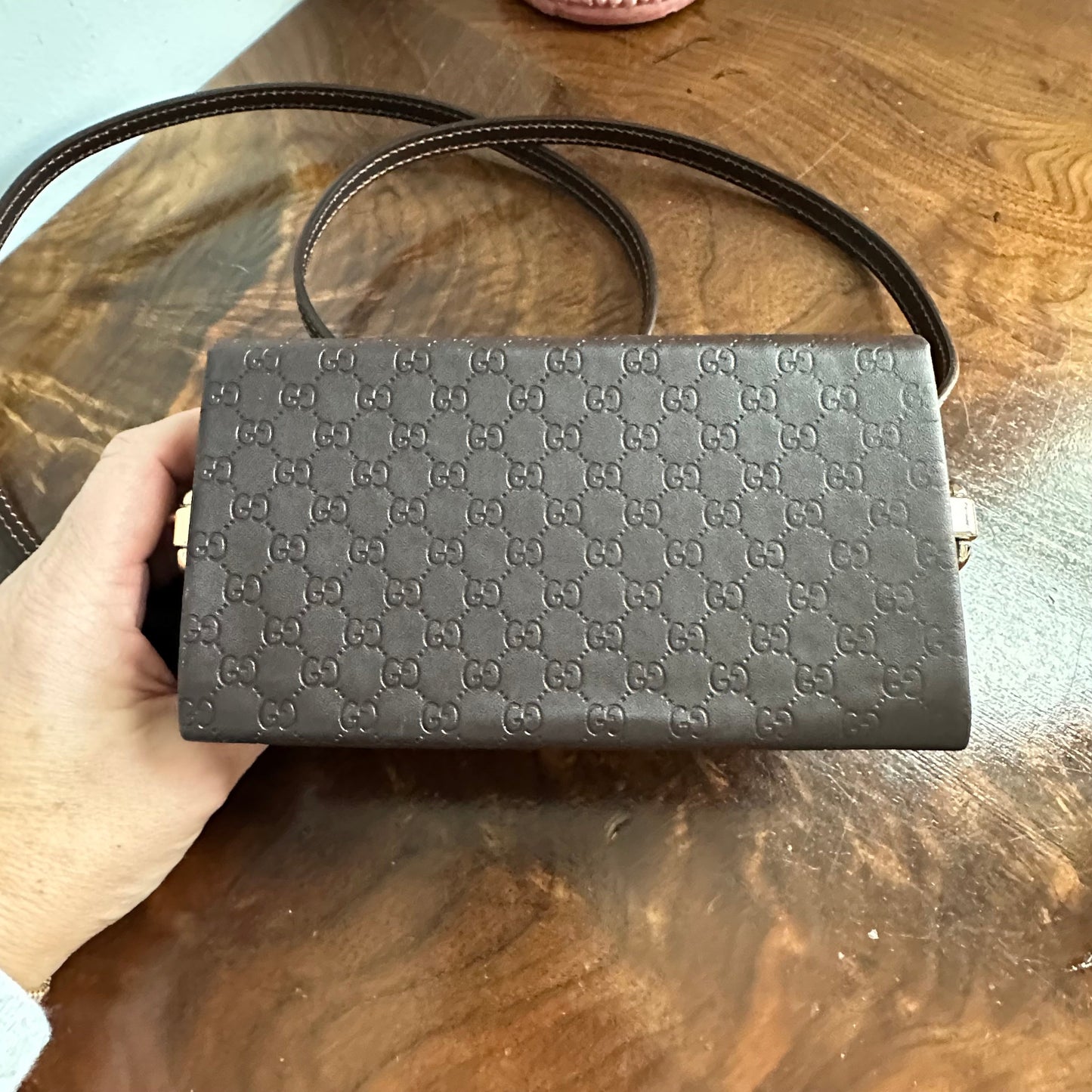 The Weebill Crossbody -Orvis bags Gucci in Brown (Larger Version) w/Magnetic Snap