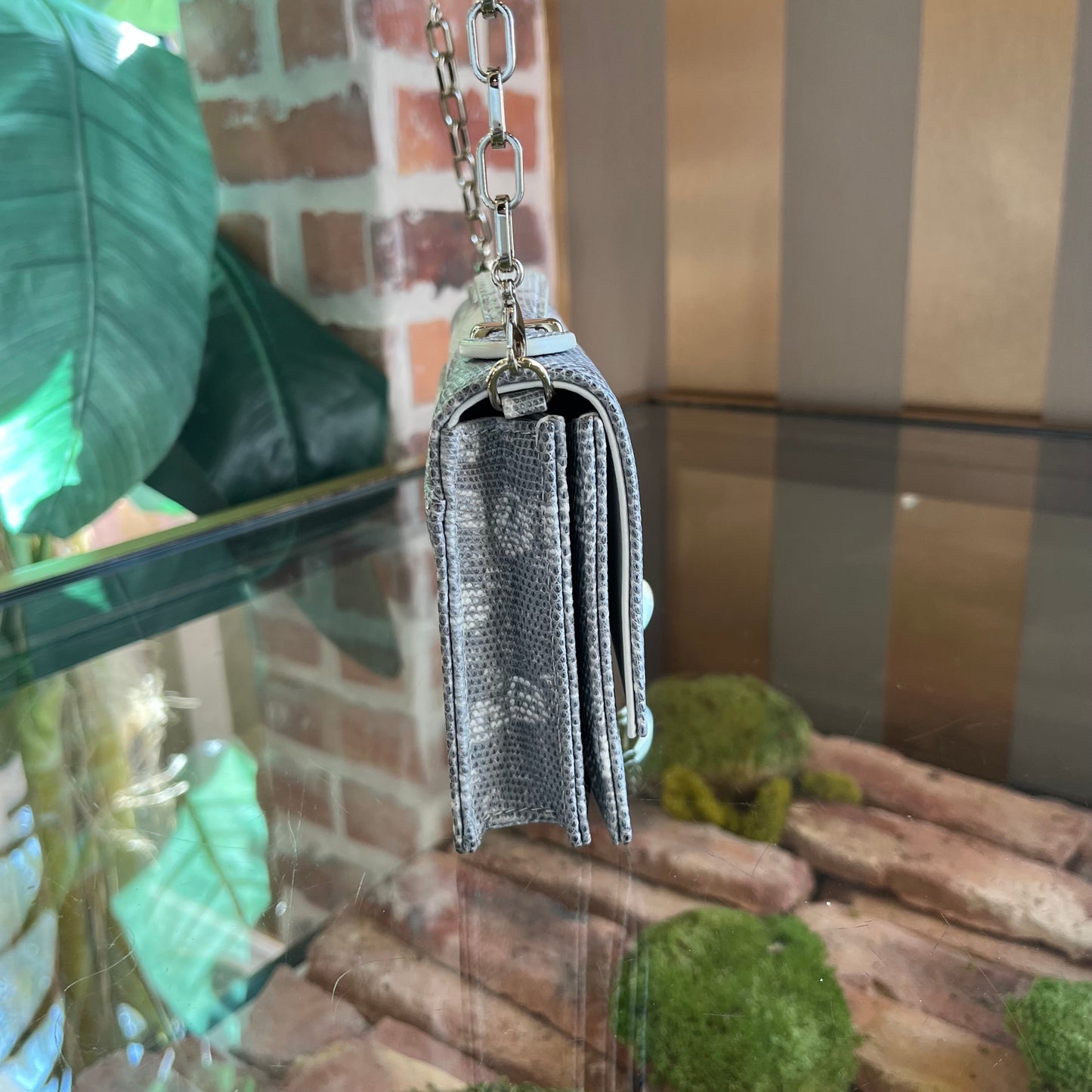 DIOR Or My Dior Mini Lizard Embossed Shoulder Bag