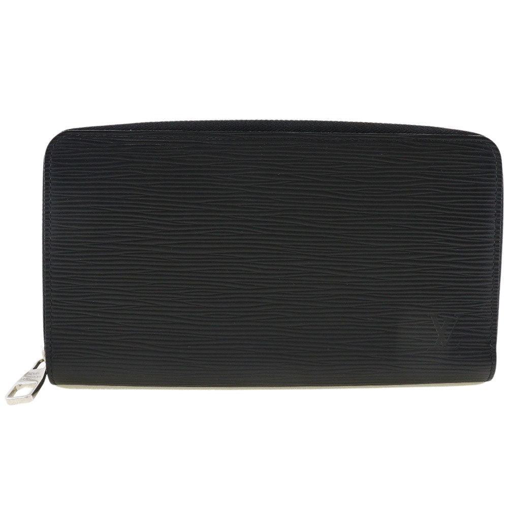 Louis Vuitton Zippy Organizer Black Leather Wallet ()