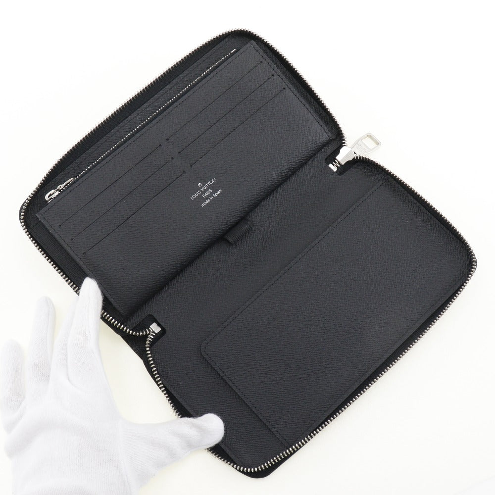 Louis Vuitton Zippy Organizer Black Leather Wallet