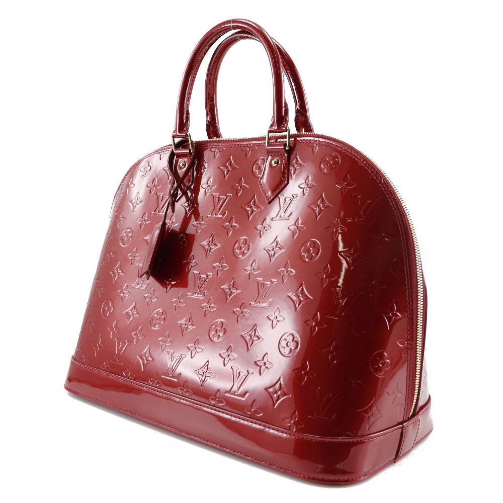 Louis Vuitton Alma Red Patent Leather Handbag