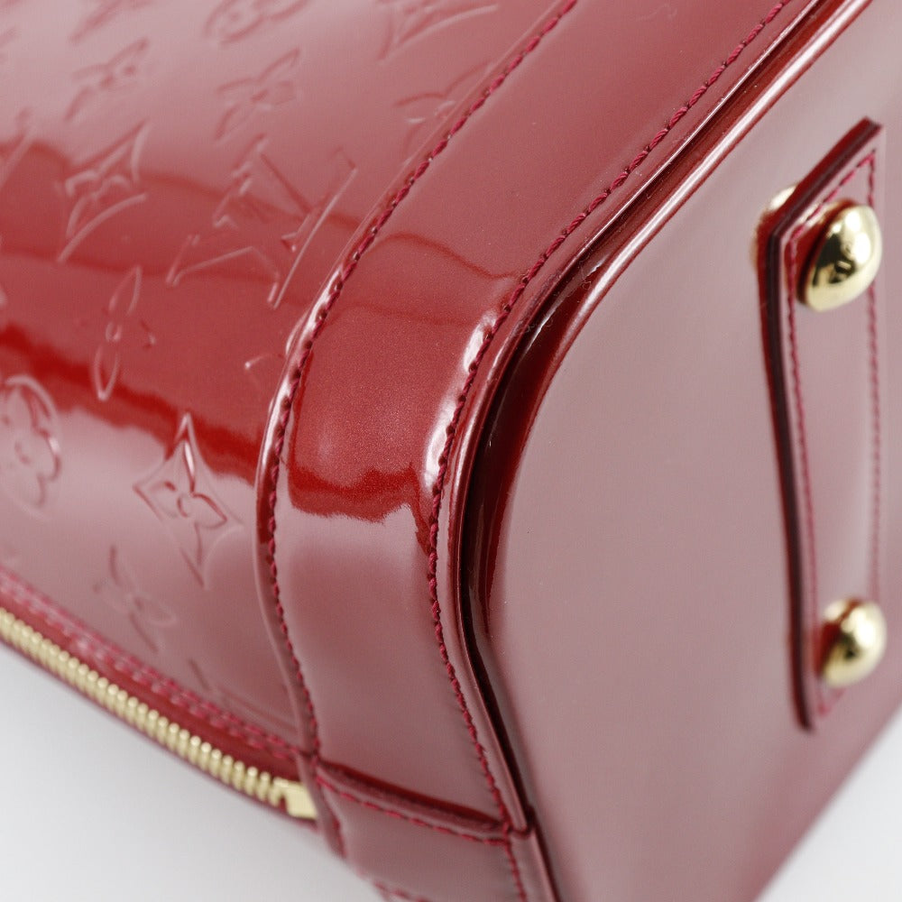 Louis Vuitton Alma Red Patent Leather Handbag