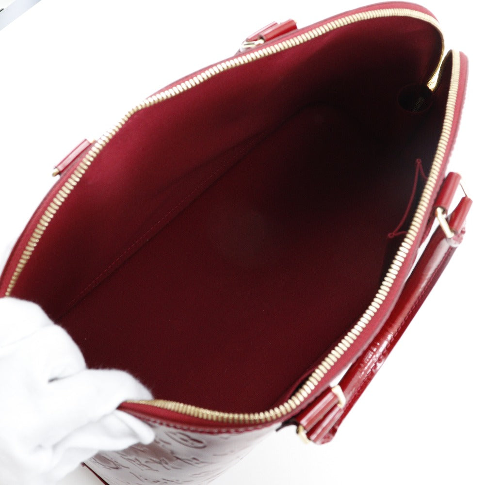 Louis Vuitton Alma Red Patent Leather Handbag