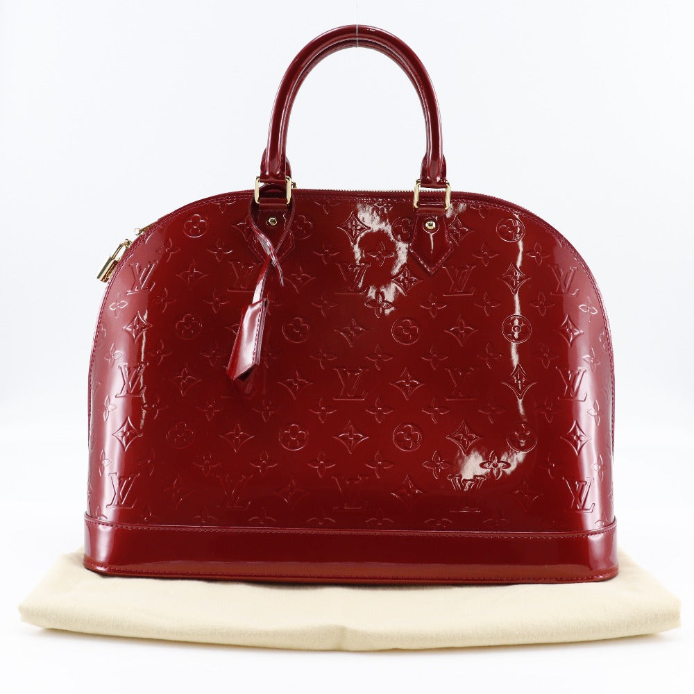 Louis Vuitton Alma Red Patent Leather Handbag