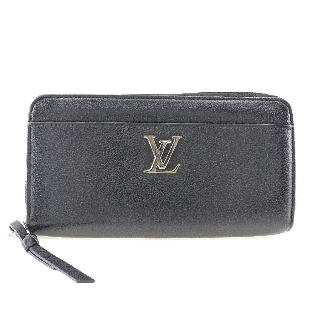 Louis Vuitton Lockme Black Leather Wallet ()