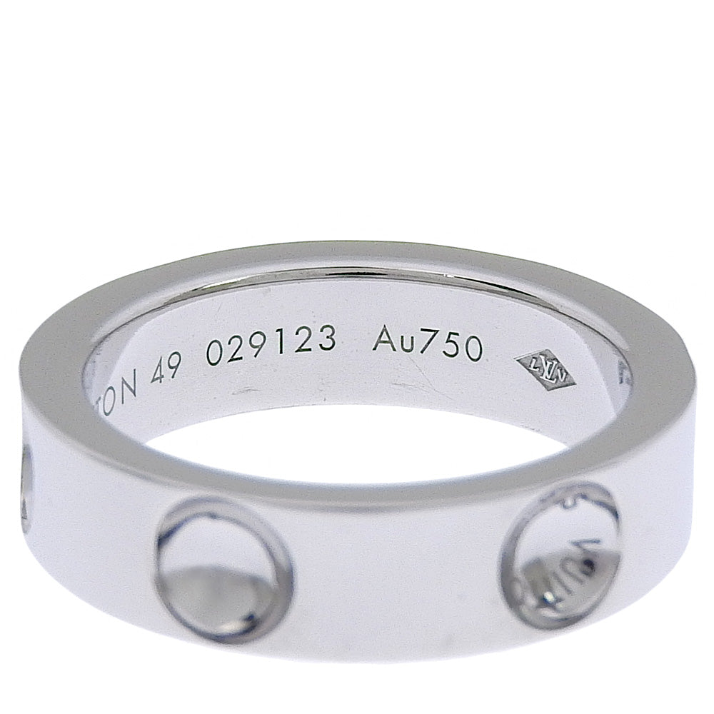 Louis Vuitton Empreinte Silver White Gold Ring Jewelry