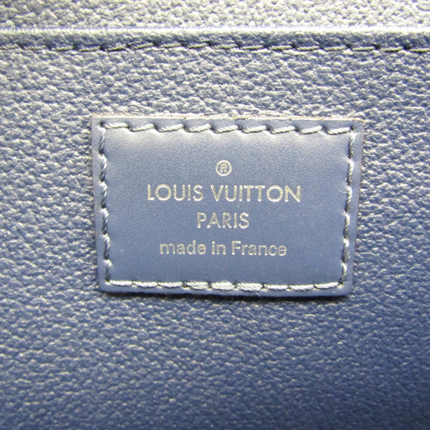 Louis Vuitton Poche Toilette Navy Leather Clutch Bag