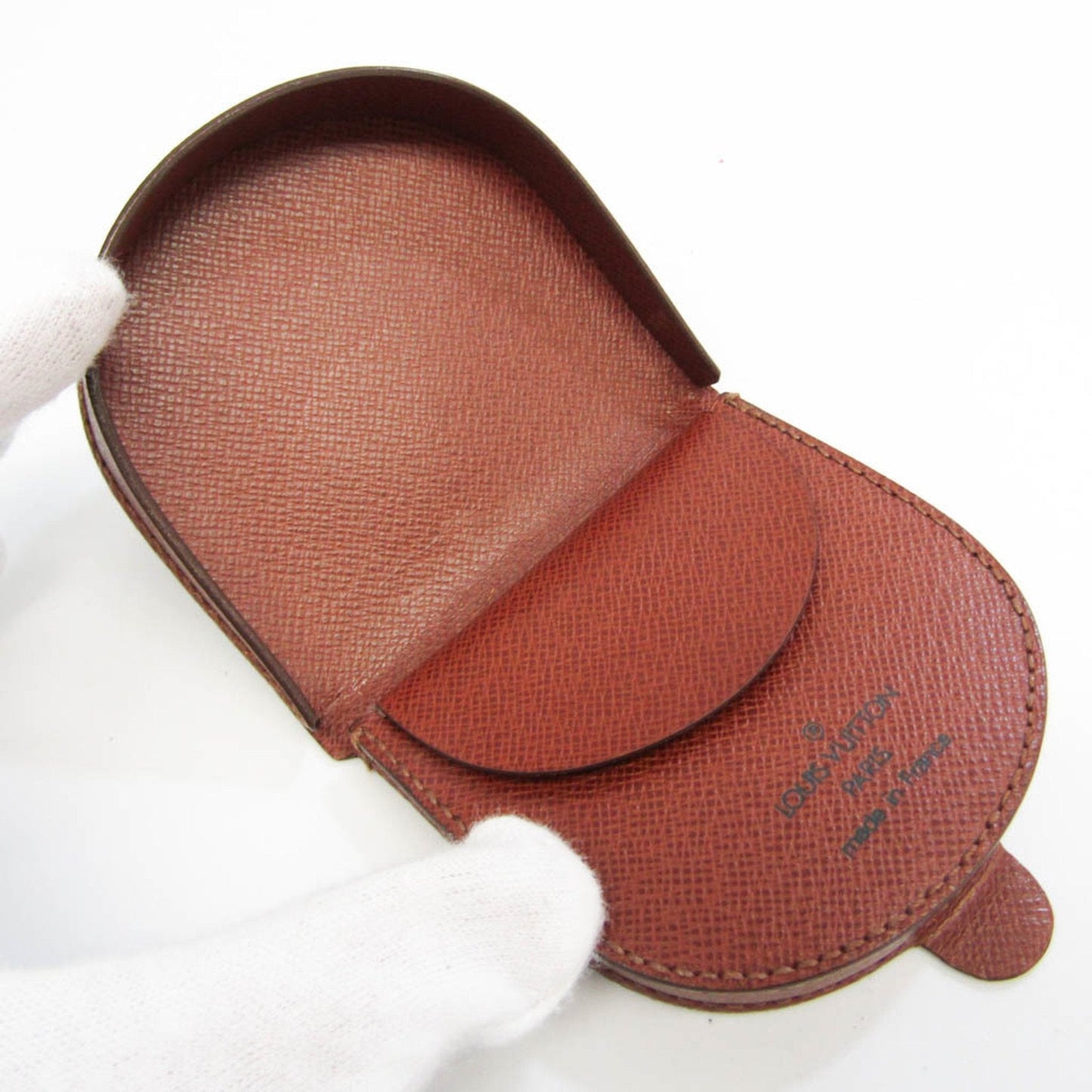 Louis Vuitton Porte Monnai Cuvette Brown Canvas Wallet