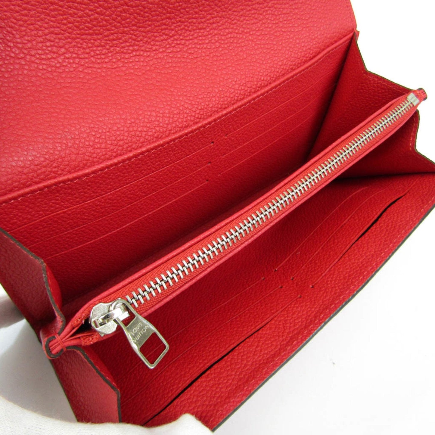 Louis Vuitton Portefeuille Sarah Red Leather Wallet