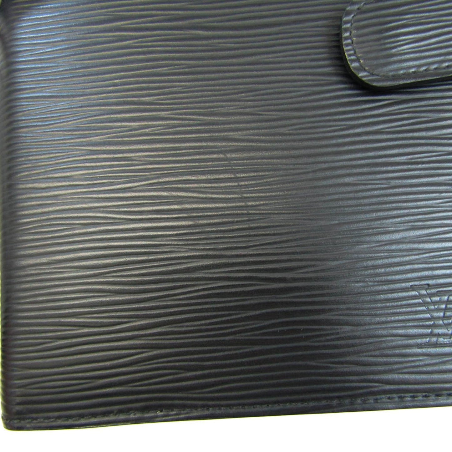 Louis Vuitton Agenda Mm Black Leather Wallet