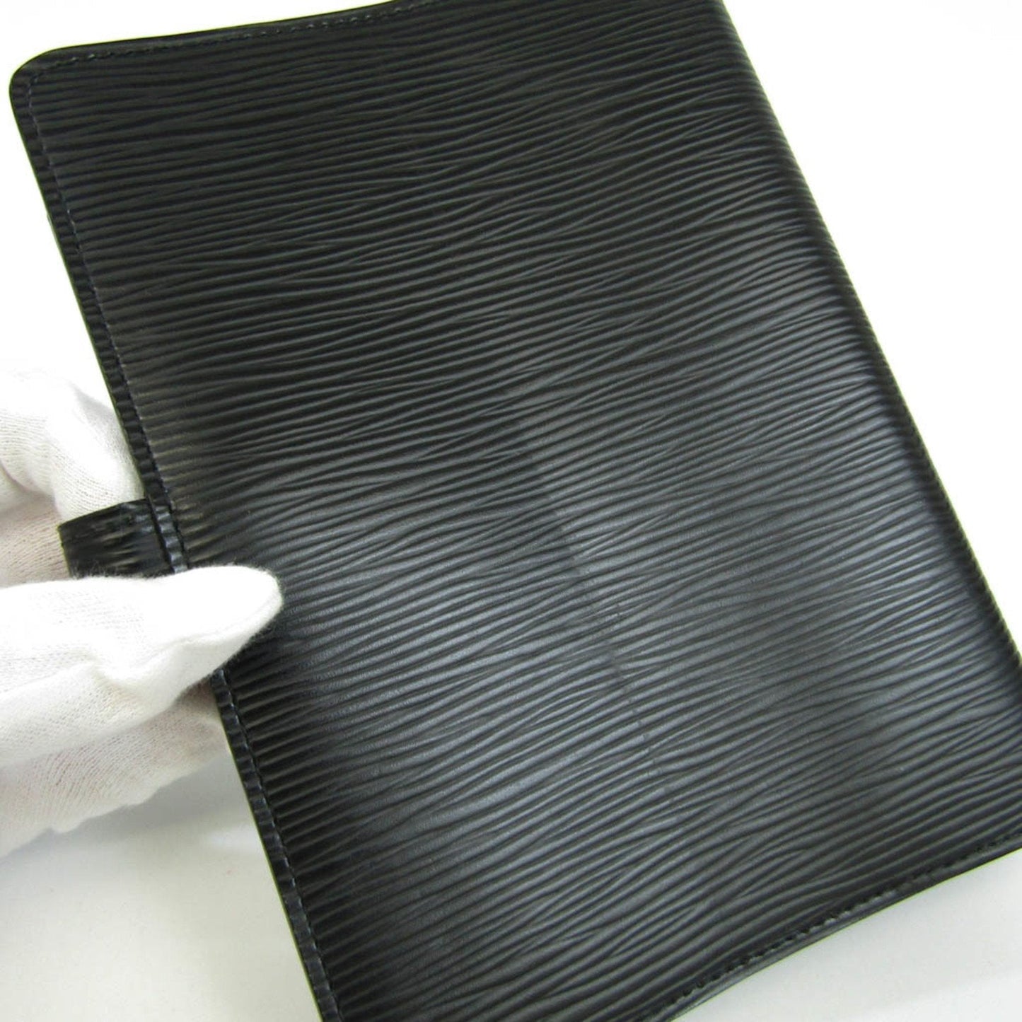 Louis Vuitton Agenda Mm Black Leather Wallet