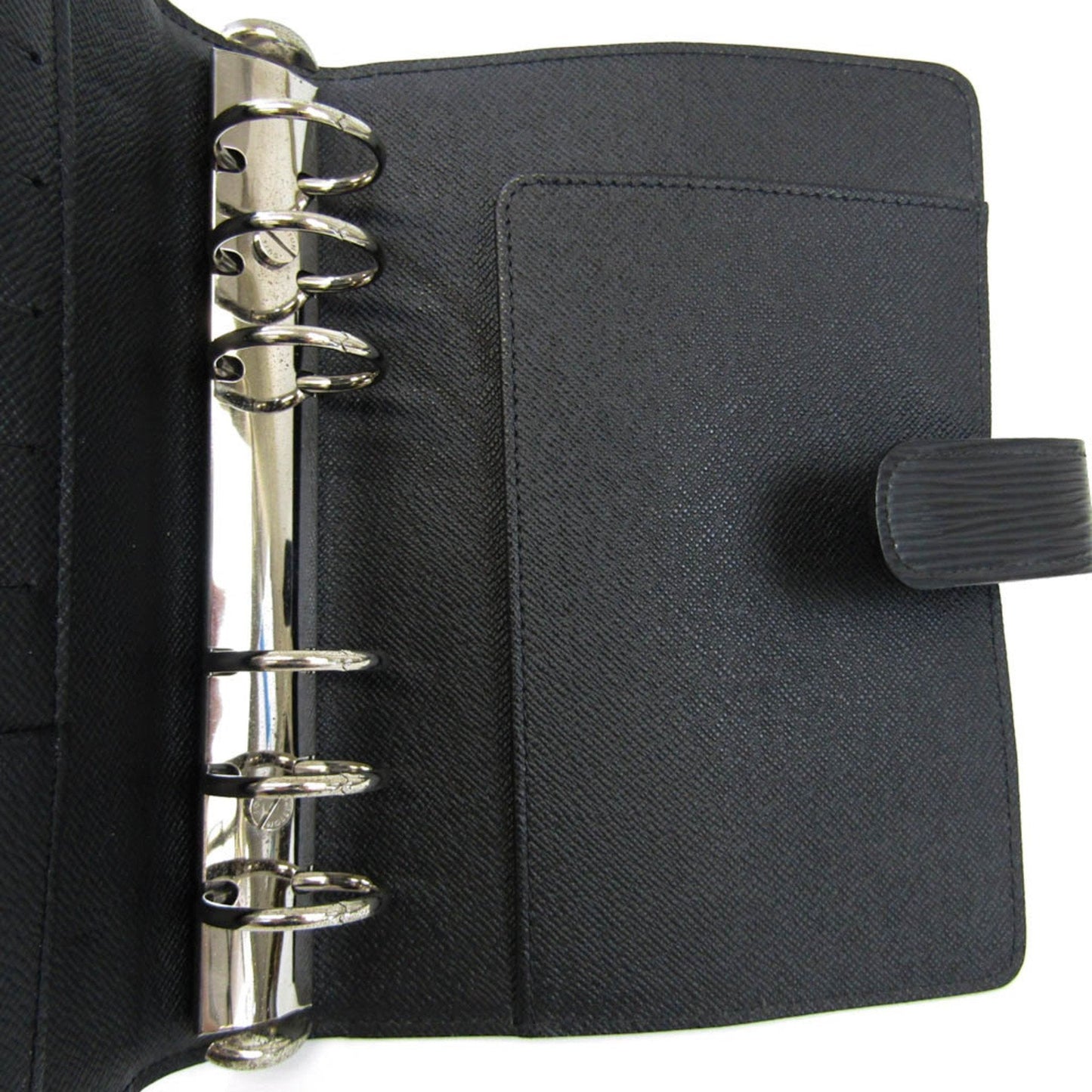 Louis Vuitton Agenda Mm Black Leather Wallet
