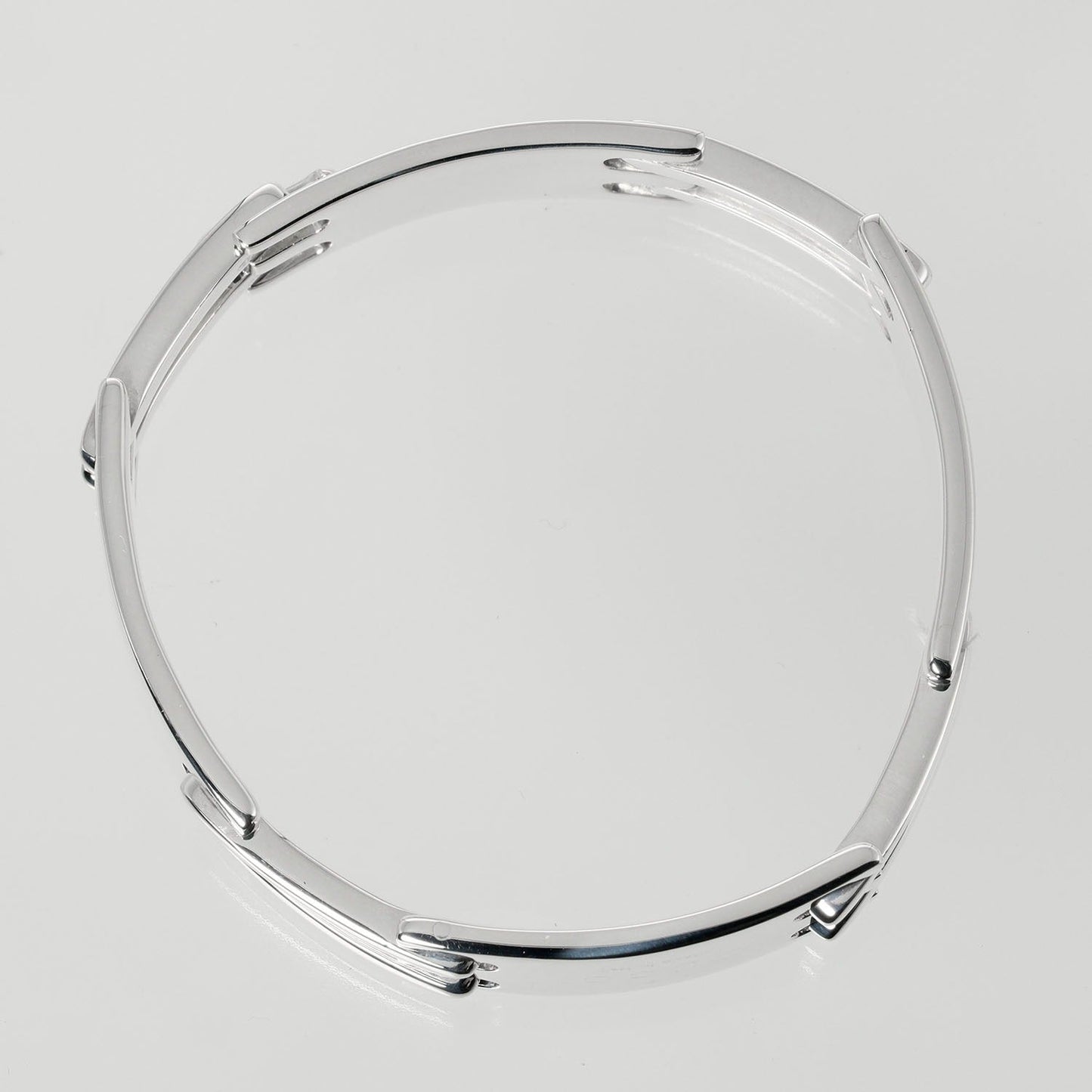 Gucci Logo Plate Silver Silver Bracelet Jewelry